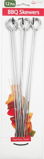 [77036] 12 pc Stainless Steel BBQ Skewers (48 sets/ctn)