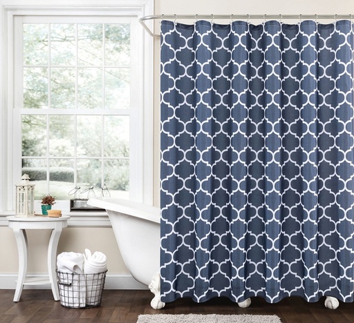 [BT1900] 70x72" Shower Curtain, w. 12  Metal Grommets, Mixed Pattern (12pc/ctn)