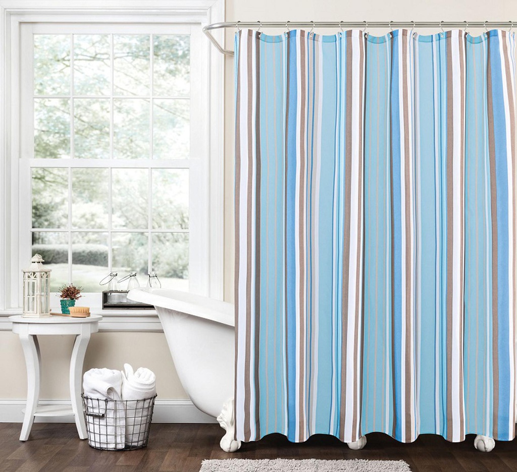 70x72" Shower Curtain, w. 12  Metal Grommets (12 pc/ctn)