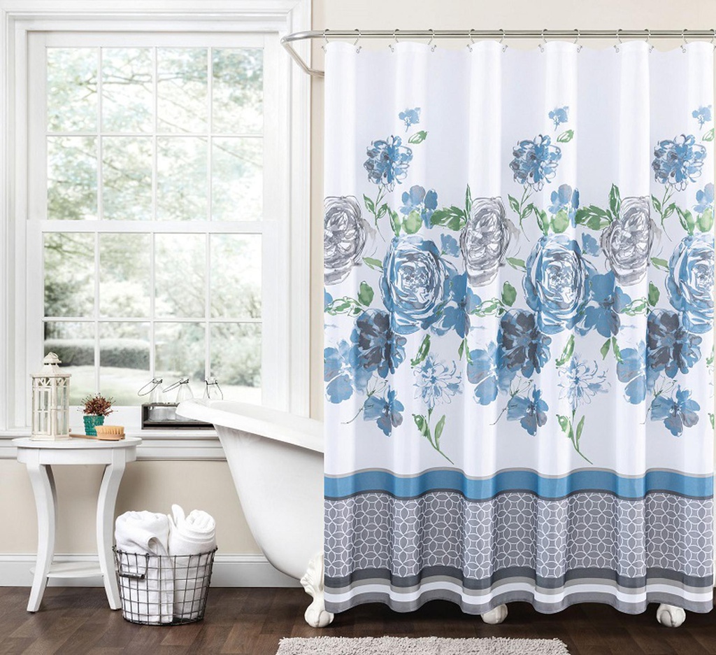 70x72" Shower Curtain, w. 12  Metal Grommets (12 pc/ctn)