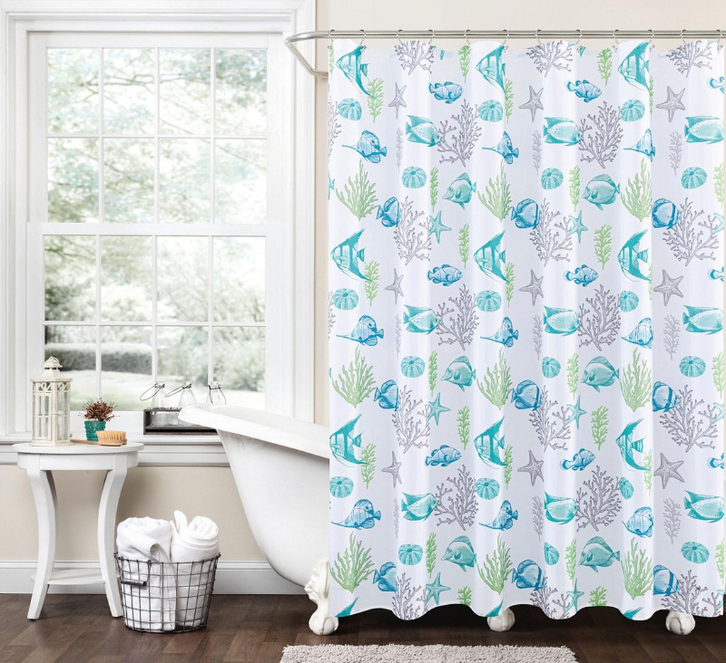 70x72" Shower Curtain, w. 12  Metal Grommets (12 pc/ctn)