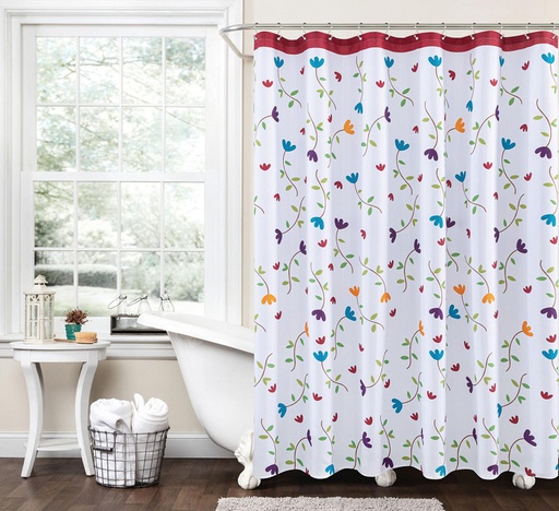[BT1910] 70x72" Shower Curtain, w. 12  Metal Grommets (12 pc/ctn)