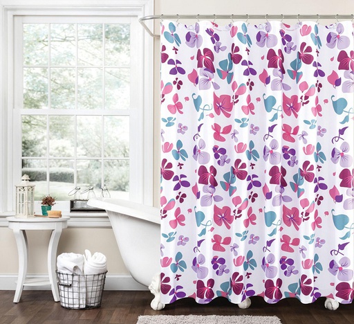 [BT1912] 70x72" Shower Curtain, w. 12  Metal Grommets (12 pc/ctn)