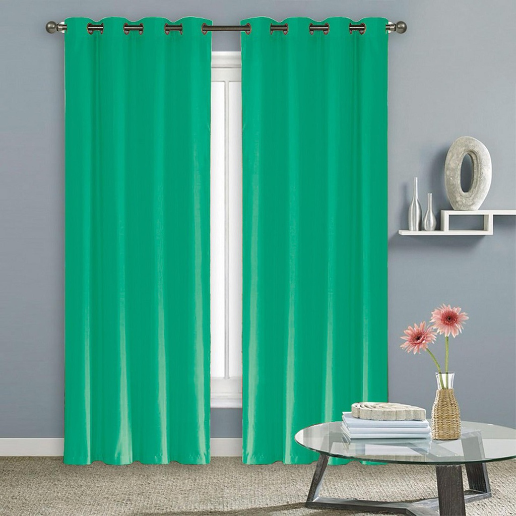 54"x84" Madison Faux Silk 70% Blackout Grommet  Aqua Blue Window Curtain (12 pcs/ctn)