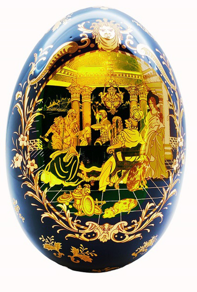 10&quot; High Ceramic Golden Egg (8 pcs/ctn)