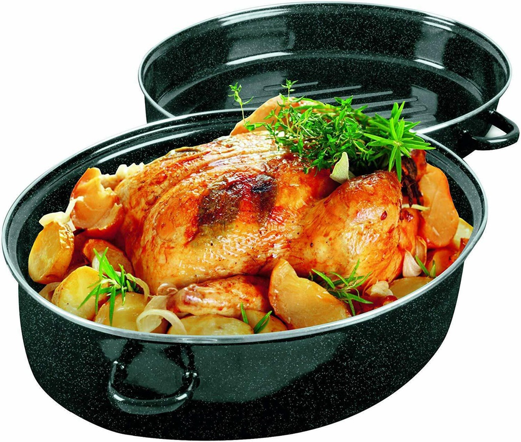15" Enamel Oval Roaster (3 pcs/ctn)