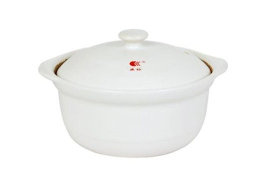 [5700-19] White Ceramic Pot 1.25L (12 pcs/ctn)