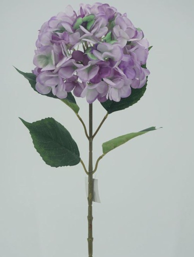 [FL6501-PP] Hydrangea, 22cm, w. 68cm Stem, 4 Leaves, Purple (240 pc/ctn)