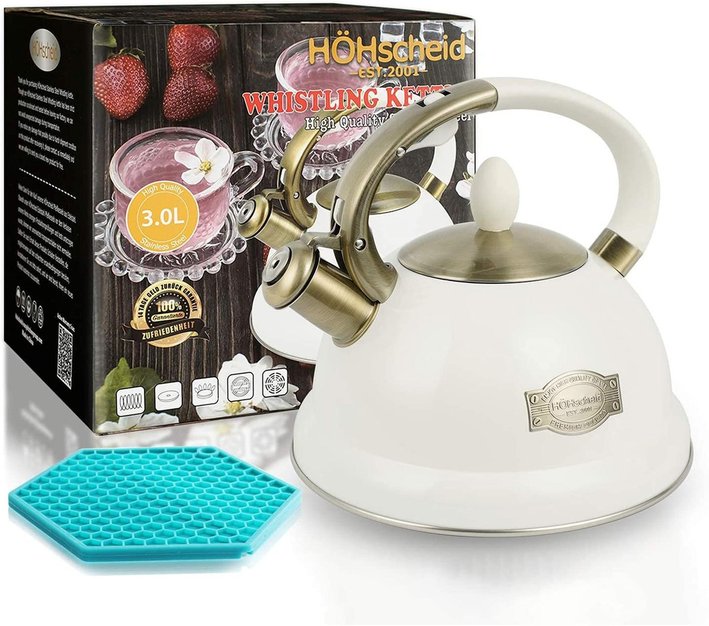 3.0 LT Stainless Steel Whistling Kettle, SS304 (4 pc/ctn)