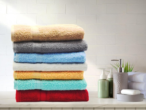[BT8000] 27x52" Bath Towel, 70%Cotton, Assorted Color, 420 gsm (36 pc/ctn)