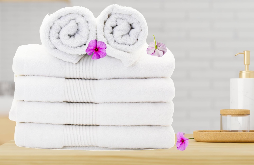 30x60" Zero Twist Bath Sheet, 100% Cotton, White, 500 gsm (12 pc/ctn)