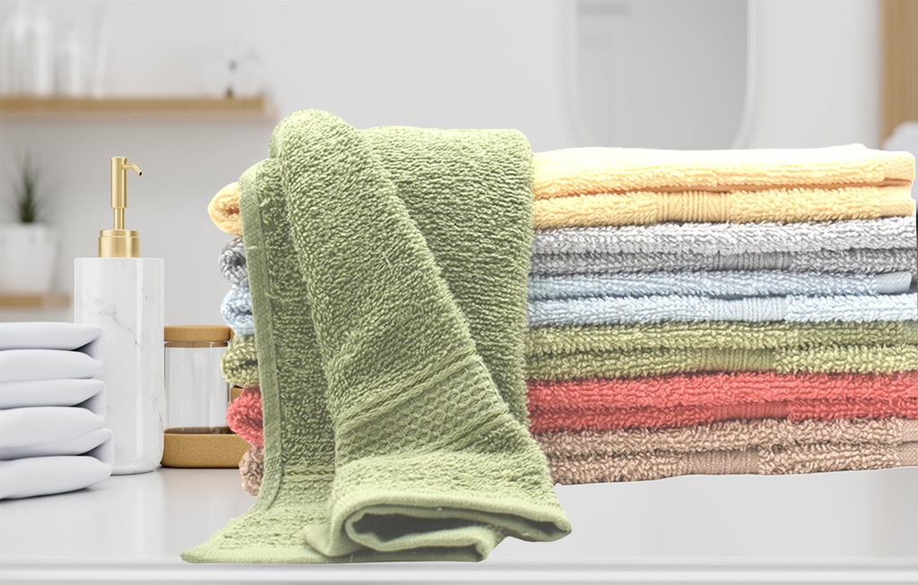 15x25&quot; Hand Towel,100%Cotton, Gsm: 392, Assorted Color (72 pc/ctn)