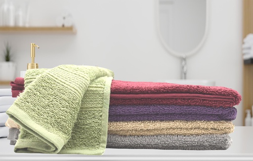 [BT8301] 15x25" Hand Towel,100%Cotton, Assorted Color, 440 gsm (72 pc/ctn)