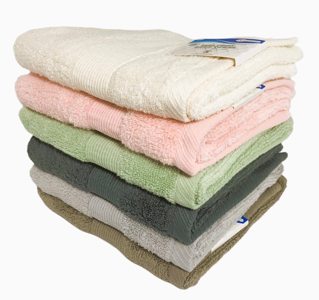 16x28" Hand Towel,100%Cotton, Assorted Color, 500 gsm (24 pc/ctn)