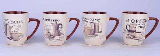 [6907] 13oz Espresso Design Stoneware Mug (48 pcs/ctn)