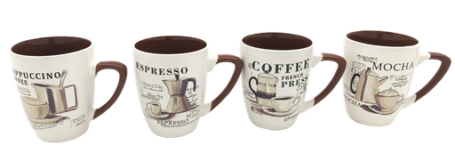 [6907] 13oz Espresso Design Stoneware Mug (48 pcs/ctn)