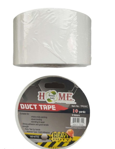 [TP015WH] 10 Yard x 2" White Cloth Duct Tape (36 pcs/ctn)