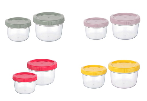 [P50400] 250ml + 400ml BPA Free Food Container Set( 18 set/ctn)