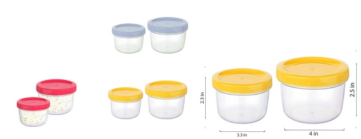 [P50400] 250ml + 400ml BPA Free Food Container Set( 18 set/ctn)