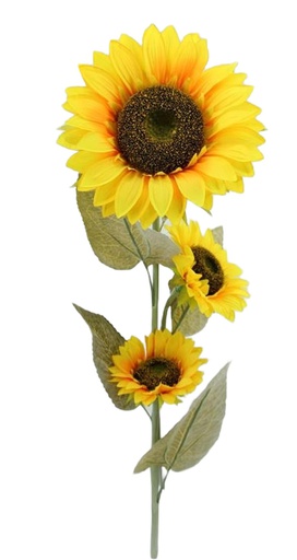 [FL6305] 3 head Sunflower set, Dia 27cm/18cm/15cm, L: 110cm(12 pc/ctn