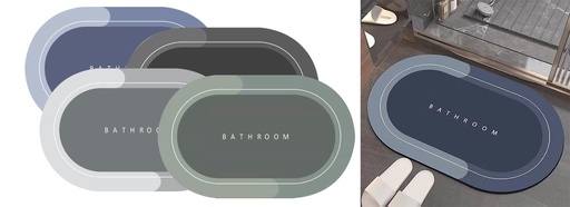 [BT015] 15 x 23"  Anti-Slip Bath Mat, Assorted Patterns (24 pc/ctn)