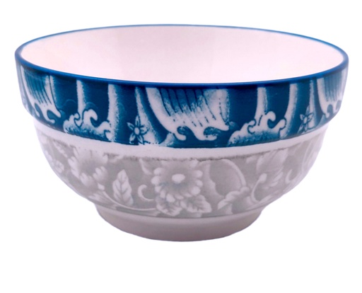 [BBK203-50] 5" Porcelain Deep Bowl, Blue & White (48 pc/ctn)