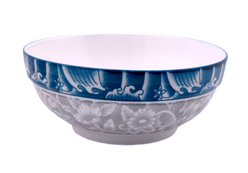 7" Porcelain Deep Bowl, Blue & White (36 pc/ctn)