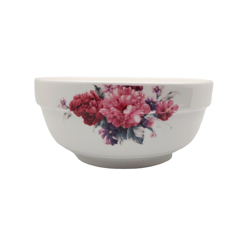 4.5&quot; Porcelain Deep Bowl, Pink Flower (48 pc/ctn)