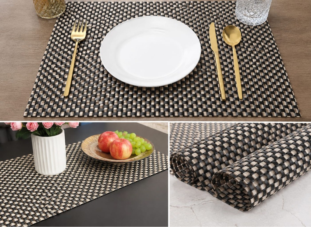 4 pc Tesling Placemat, Mixed Colors (18 sets/ctn)
