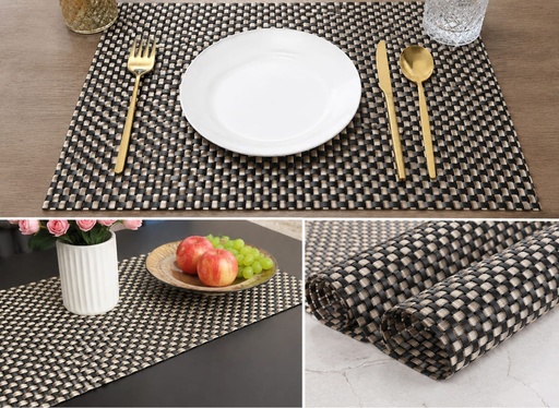 [70003] 4 pc Tesling Placemat, Mixed Colors (18 sets/ctn)