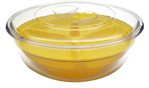 [70158] 11" Plastic Fruit Serving Bowl with Lid (6 pcs/ctn)