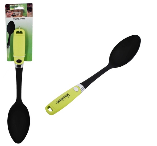 [70361] 14" Non-Stick Basting Spoon with Green Handle (72 pcs/ctn)