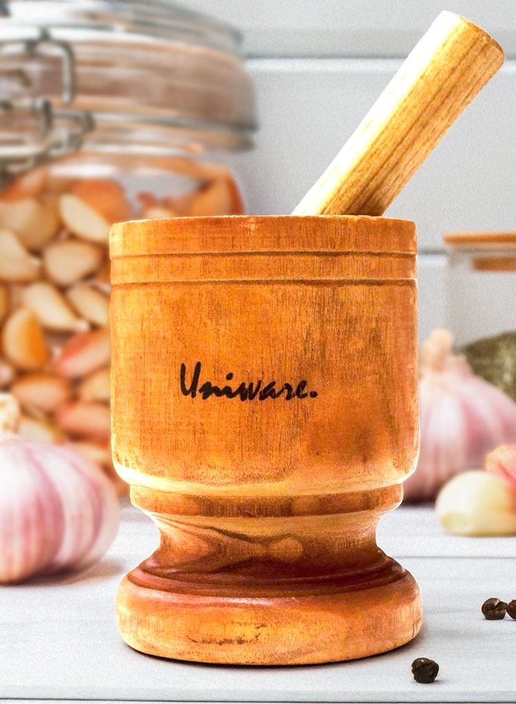 Heavy Duty Wooden Mortar and Pestle (8 pcs/ctn)