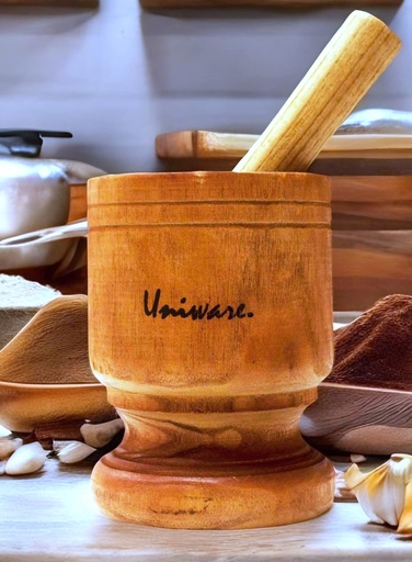 [1300] Heavy Duty Wooden Mortar and Pestle (8 pcs/ctn)