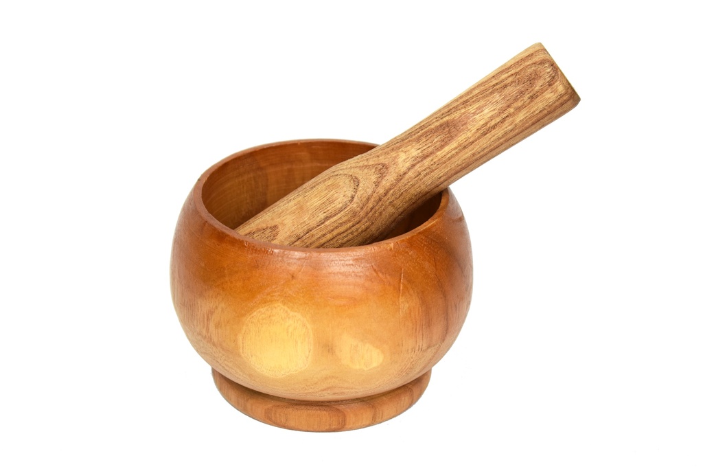 Heavy Duty Wooden Mortar and Pestle (12 pcs/ctn)