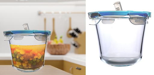 [B4006-2] 700ml Round Deep Glass Soup Container (12 pcs/ctn)