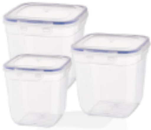 [P50421] 3250/1950/1100ml Deep Plastic Food Container Set (18 set/ctn)