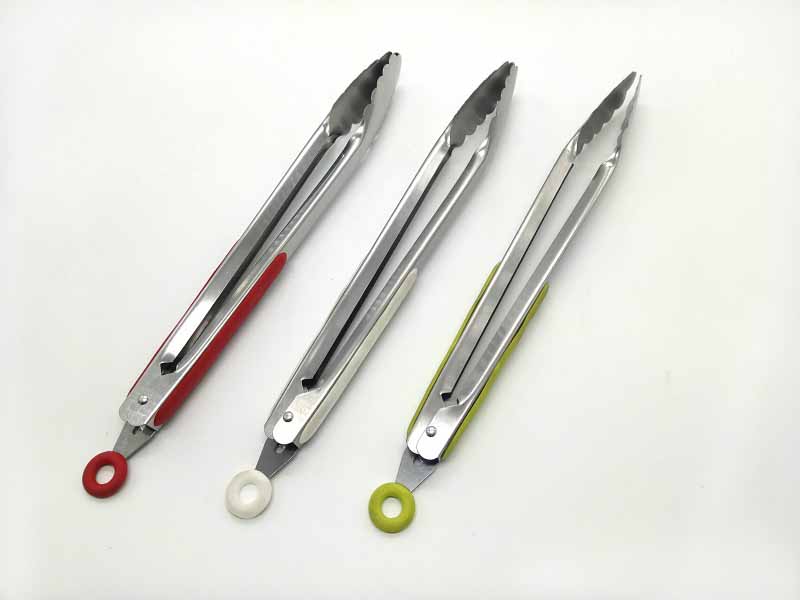 12&quot; Stainless Steel Tongs, Mixed Colors (48 pcs/ctn)