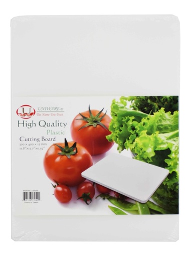 [13040W] 12"x16" White Plastic Cutting Board (8 pcs/ctn)