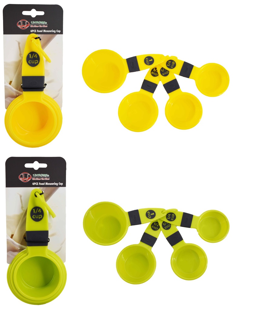 4 pc Food Measuring Cup Set (72 sets/ctn)