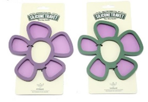 [70937] 6.5" Flower Design Silicone Trivet (72 pcs/ctn)