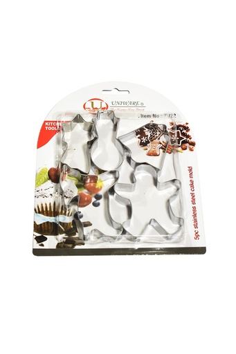 [71722] 5 pc Stainless Steel Assorted Cookie Cutters (72 pcs/ctn)