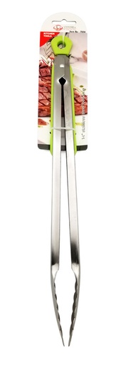 [71914] 14" Stainless Steel Food Tongs, Mixed Colors (48 pcs/ctn)