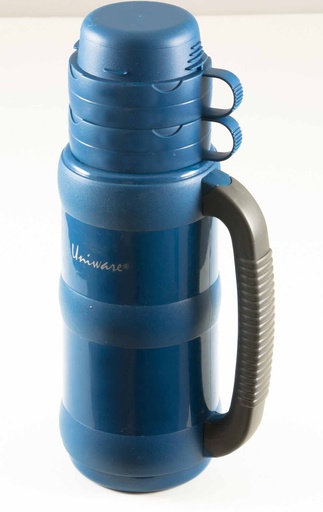 [7500-1] 1 Liter Plastic Vacuum Flask with 2 Cup Tops (6 pcs/ctn)