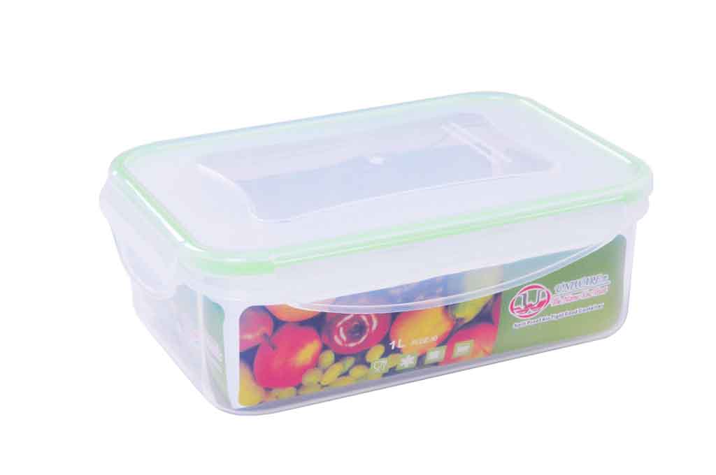 1 Liter Plastic Food Container with Silicone Ring (36 pcs/ctn