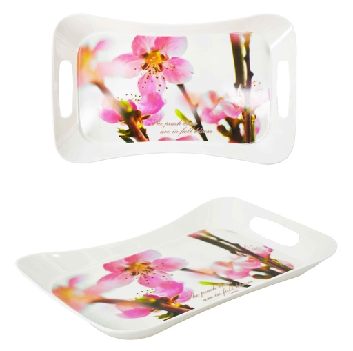 [75011] 14" Melamine Serving Tray with Handles (32 pcs/ctn)