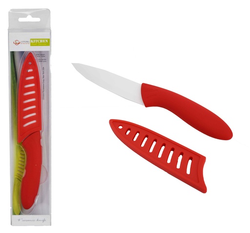 [76002] 4" Green Ceramic Knife with Sheath (72 pcs/ctn)