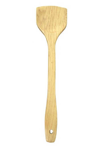 [1319] 15" Tan Oak Wooden Spatula (24 pcs/ctn)