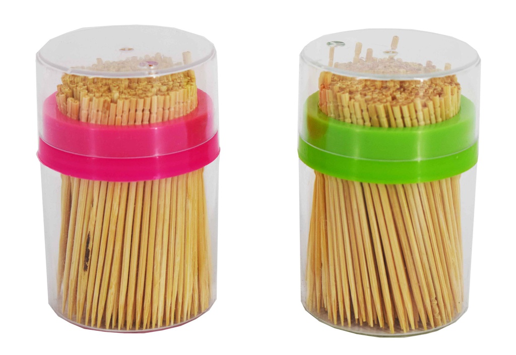 200 pc Bamboo Toothpicks 2 Jars (72 pcs/ctn)