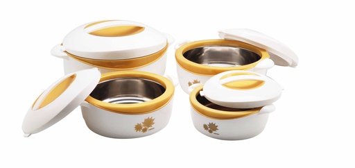 [8009] 4 pc Stainless Steel Lined Plastic Warmer Set (6 sets/ctn)